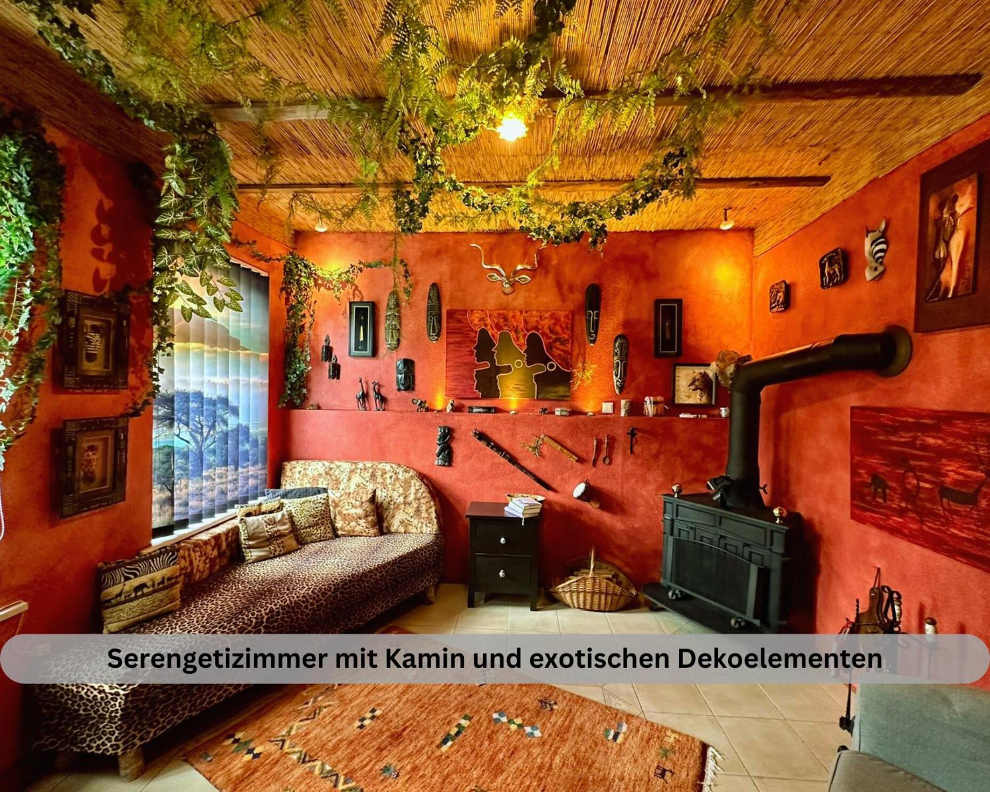 Lodge Of Africa - Einzigartige Themenzimmer, Eingezaeunten Garten, Sauna, Whirlpool & Kamin, Hunde Willkommen, Gasgrill, Voll Ausgestattete Kueche, Grosser Essbereich, Hamburg & Stade In Der Naehe Twielenfleth Bagian luar foto