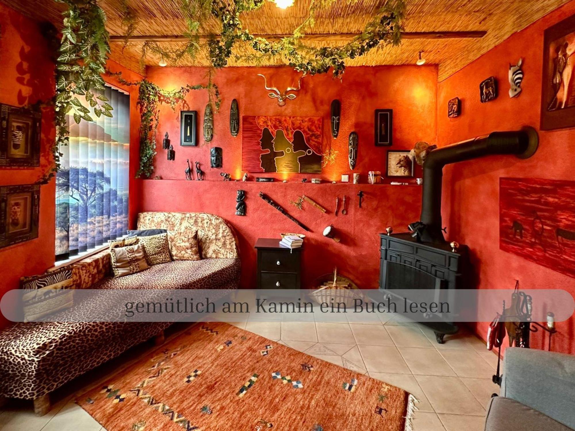 Lodge Of Africa - Einzigartige Themenzimmer, Eingezaeunten Garten, Sauna, Whirlpool & Kamin, Hunde Willkommen, Gasgrill, Voll Ausgestattete Kueche, Grosser Essbereich, Hamburg & Stade In Der Naehe Twielenfleth Bagian luar foto
